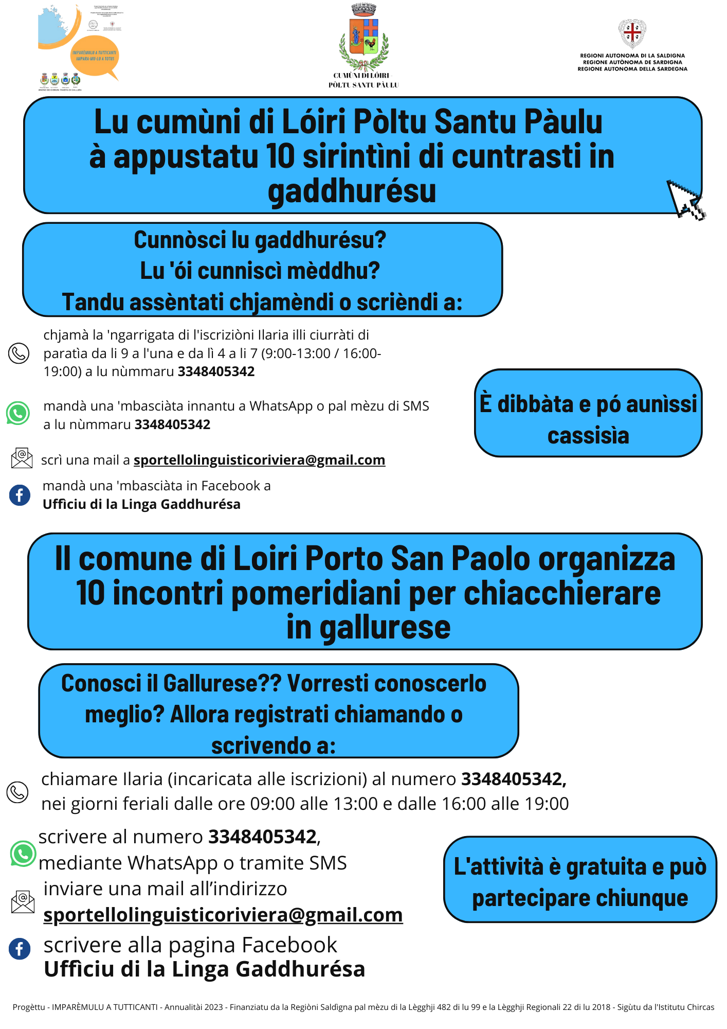 Locandina Corso Loiri Porto San Paolo