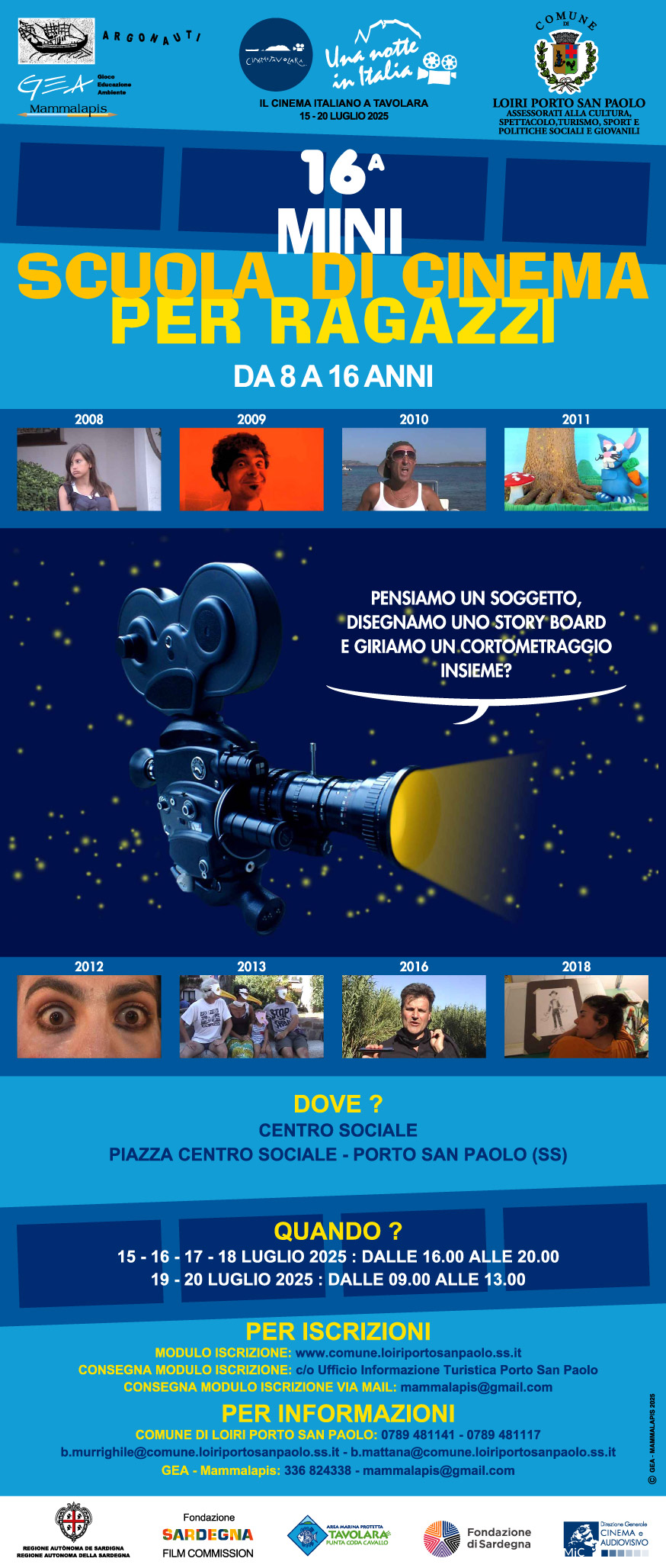 Locandina Laboratorio Cinema Tavolara 2025 Locandina Laboratorio Cinema Tavolara 2025