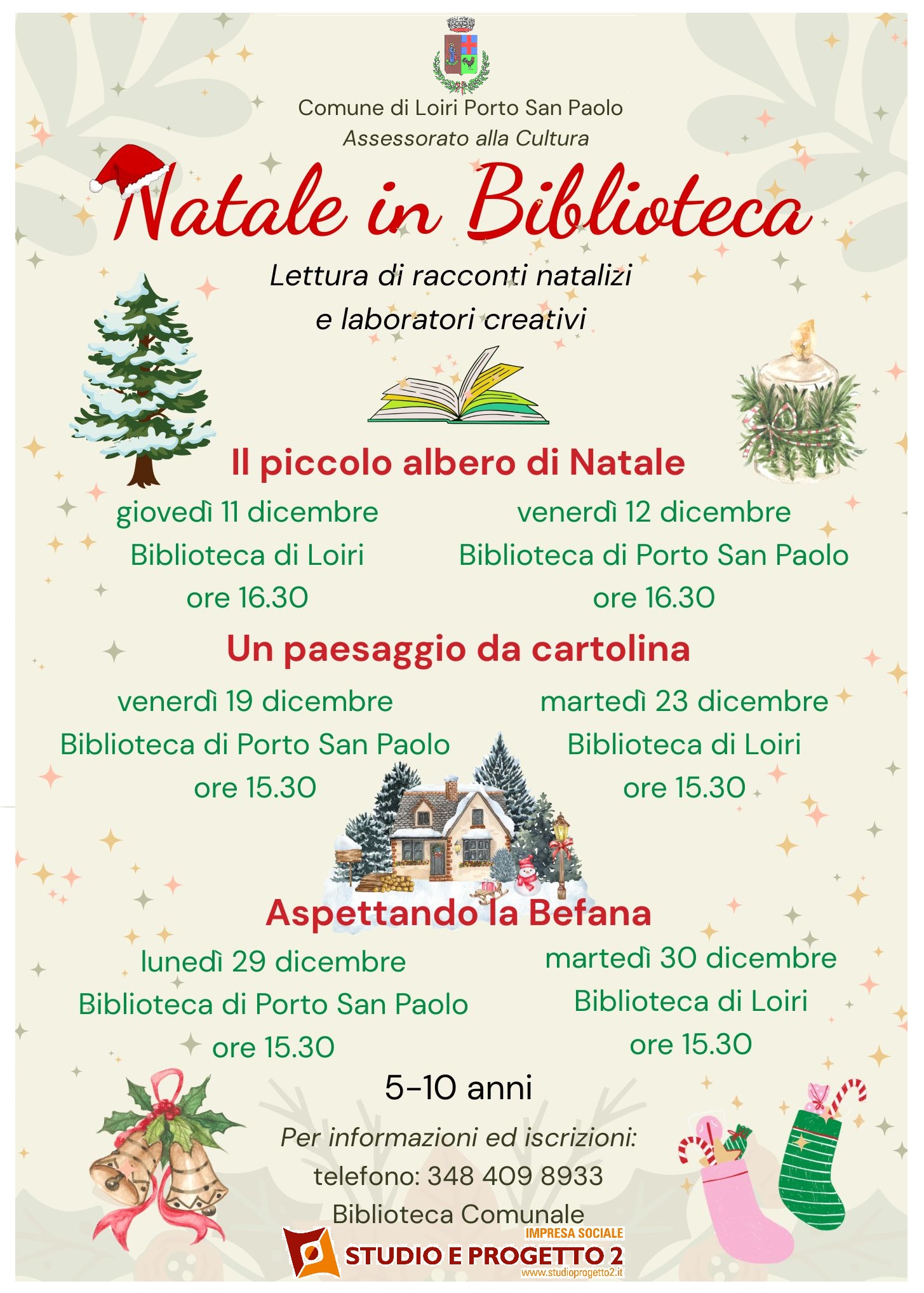 Locandina Natale in Biblioteca 2025