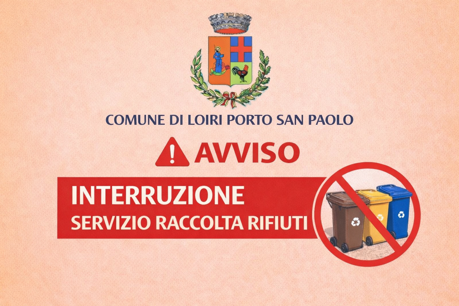 interruzione servizio raccolta