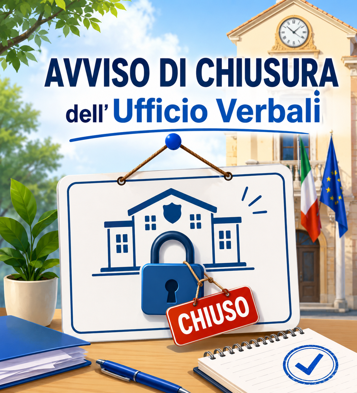 Chiusura ufficio verbali