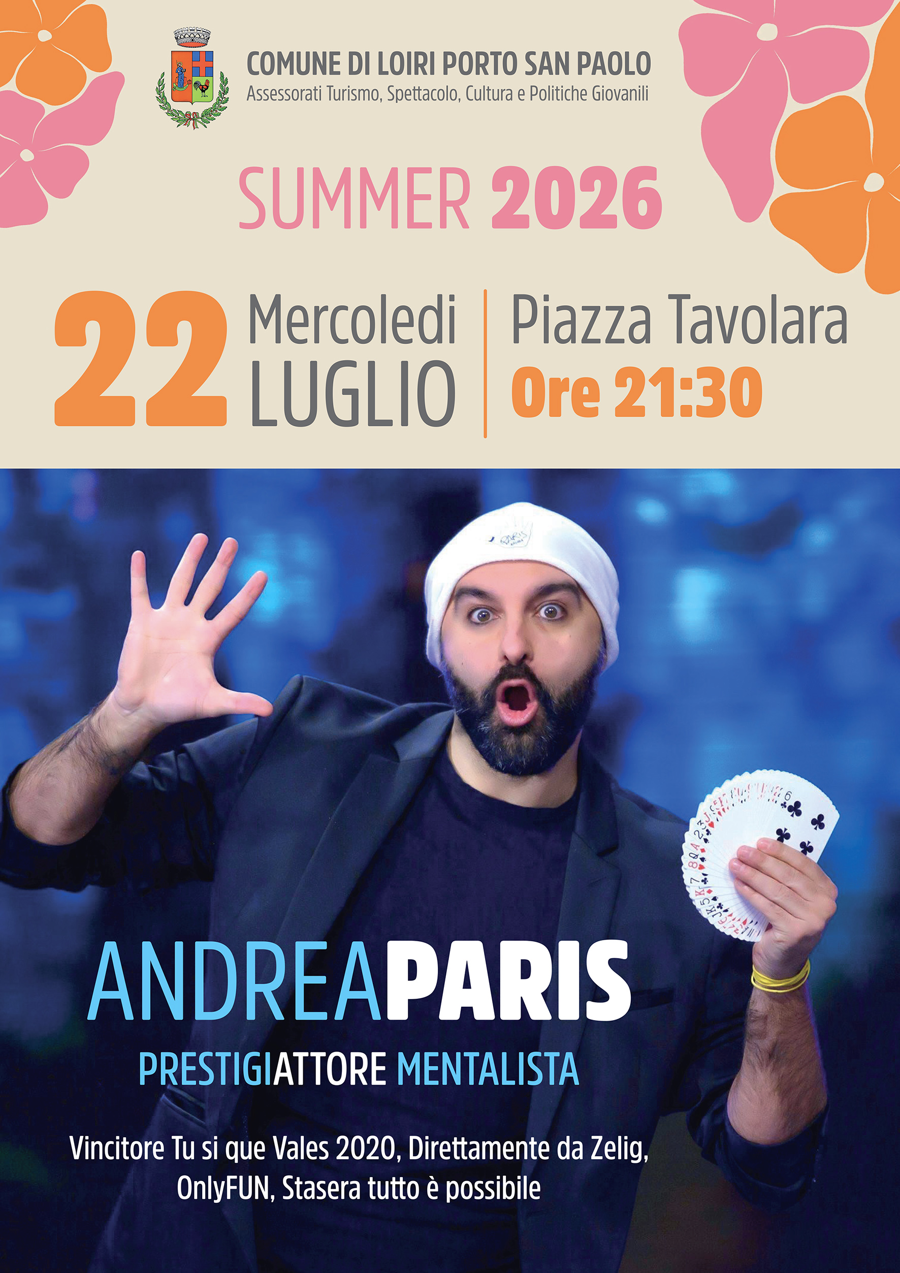 Locandina Andrea Paris 22 Luglio