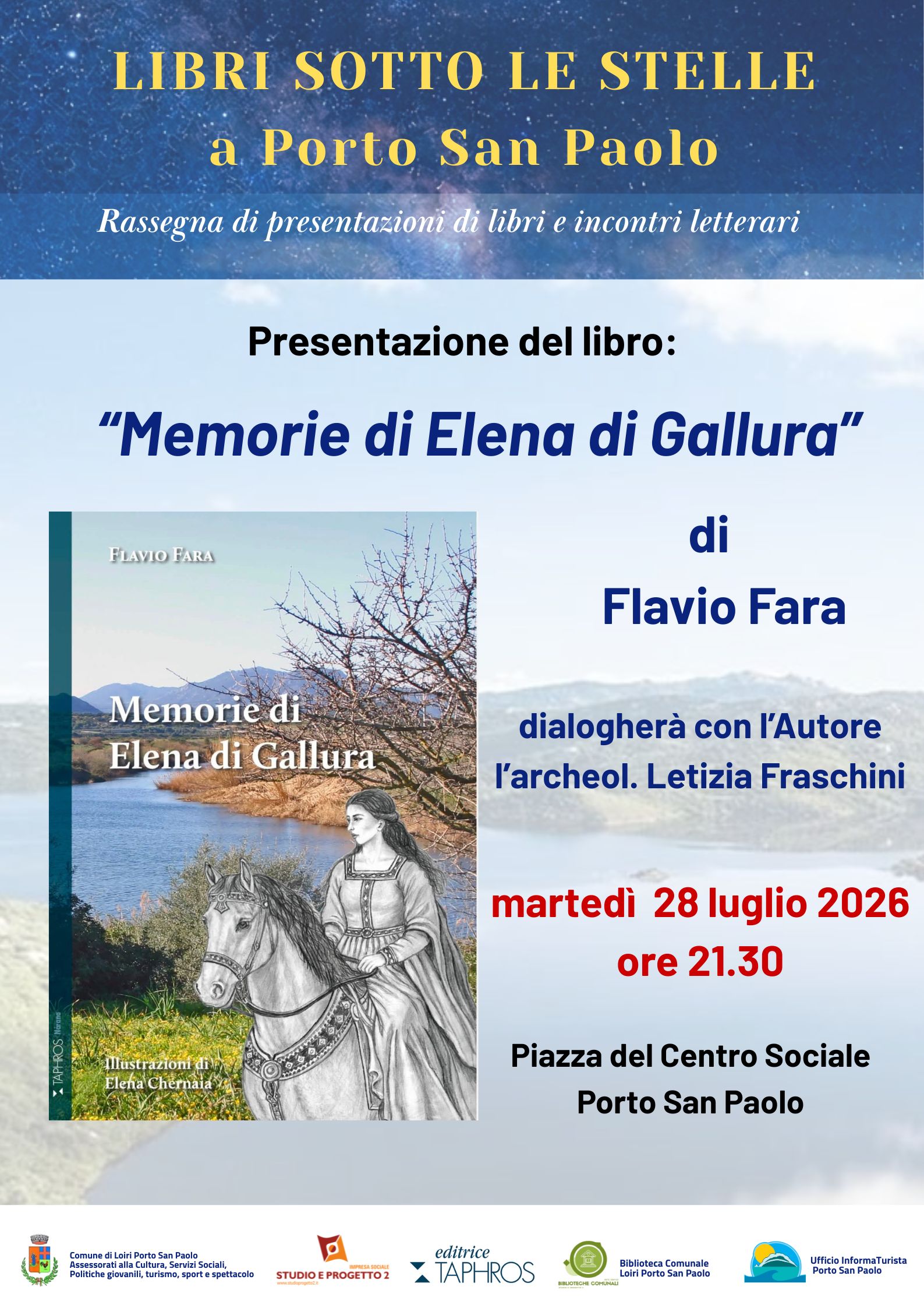 Locandina presentazione libro 28 luglio 2026 Flavio Fara