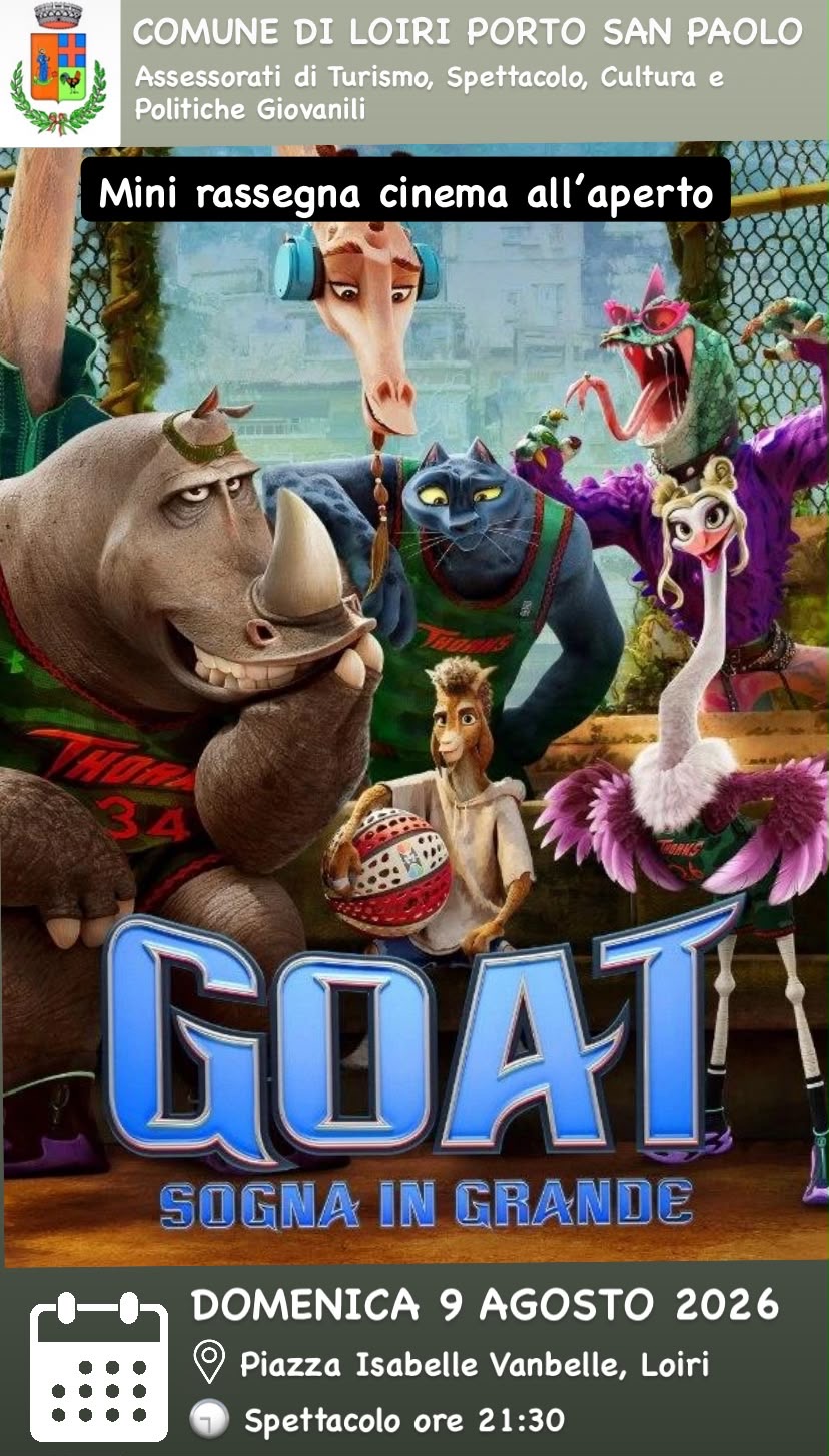 Locandine cinema 9 agosto 2026
