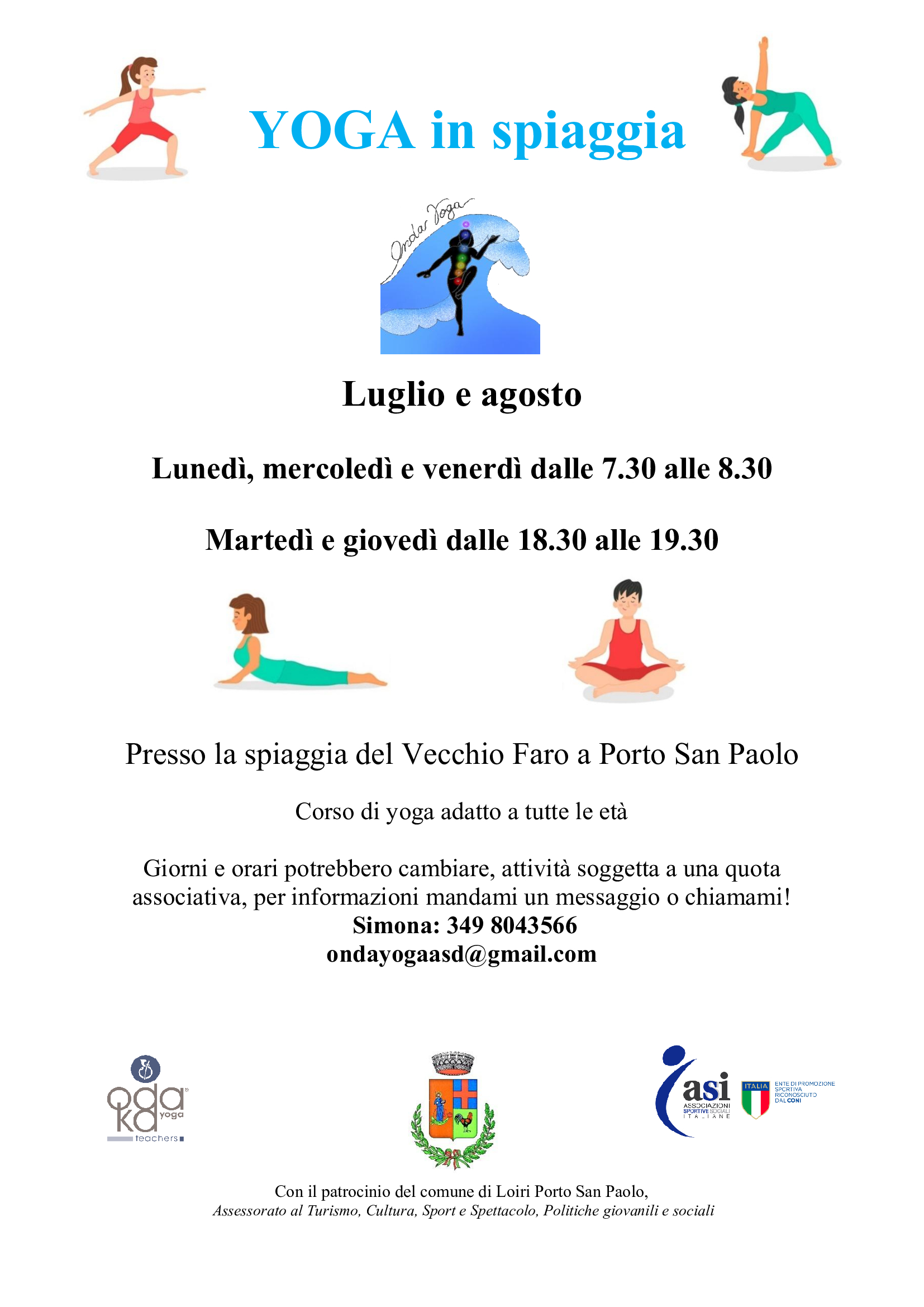 Yoga in spiaggia estate 2026
