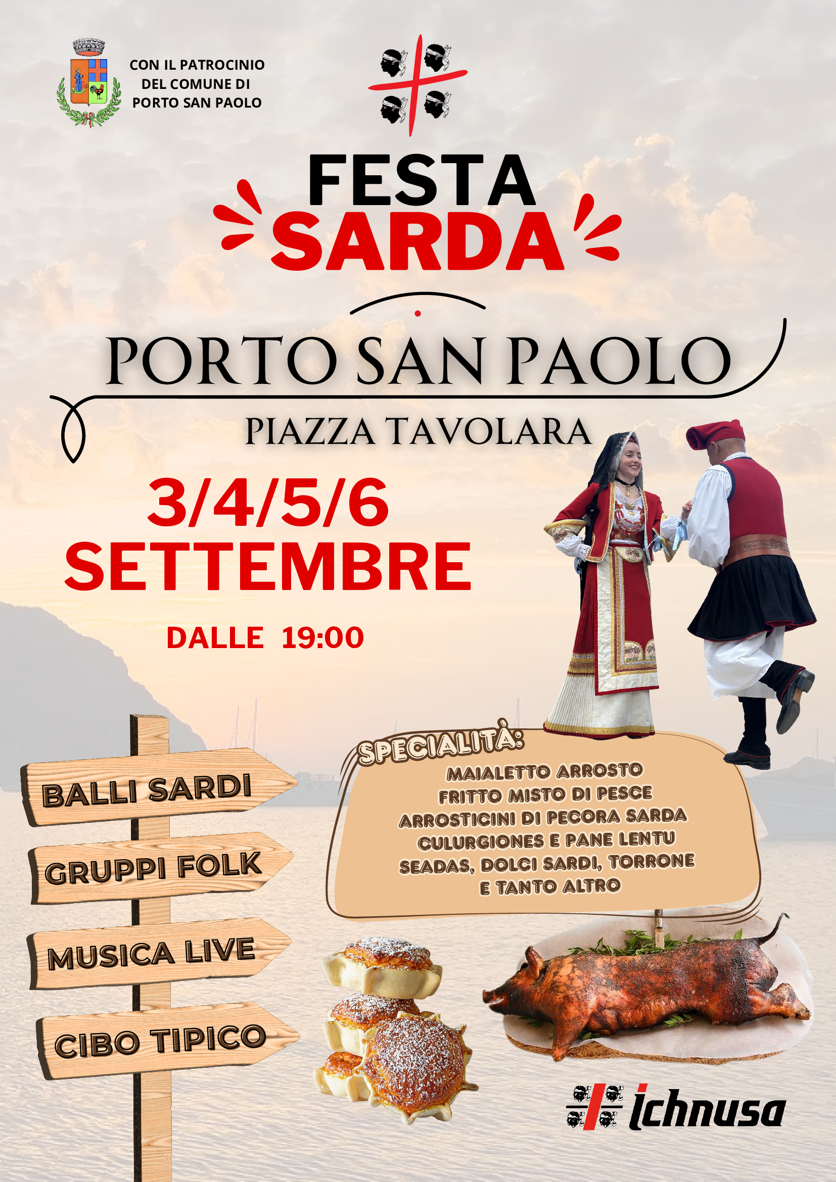 Locandina FESTA SARDA dal 3 al 6 settembre 2026