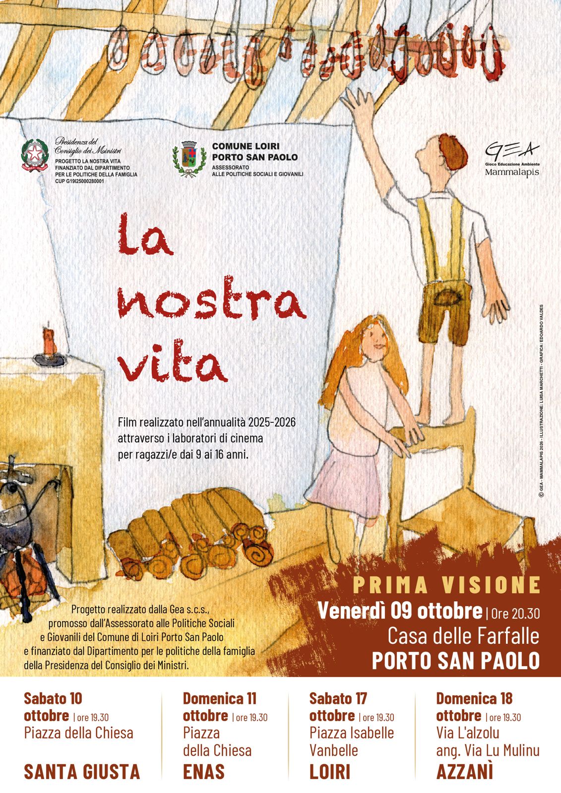 Locandina proiezioni Film La Nostra Vita